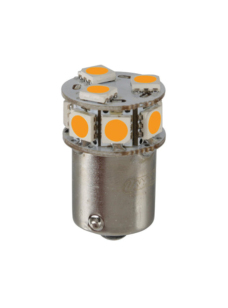 Pilot 24/32V Led series - 10 SMD x 1 chip - (P21W) - BA15s - 20 pz - Busta - Arancio - Doppia polarità - Resistenza incorporata