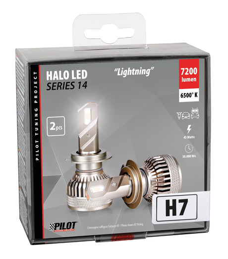 Pilot 9-32V Halo Led Serie 14 Lightning - (H7) - 45W - PX26d - 2 pz - Scatola