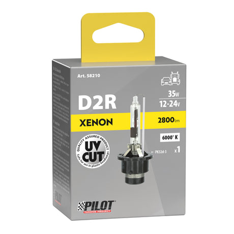 Pilot Lampada HID Xenon 6.000K - D2R - 35W - P32d-3 - 1 pz - D/Blister