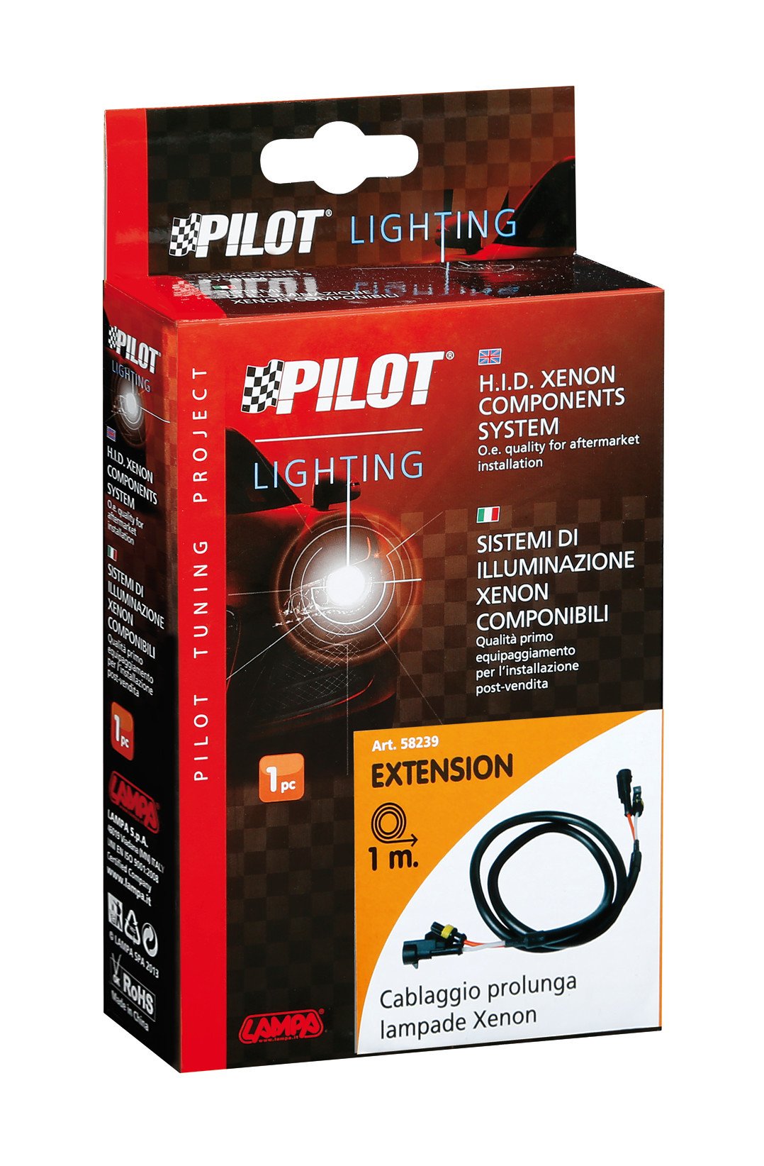 Pilot Cablaggio prolunga lampade Xenon - 1 m