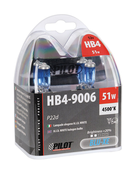 Pilot 12V Lampada alogena Blu-Xe - HB4 9006 - 51W - P22d - 2 pz - Scatola Plast.