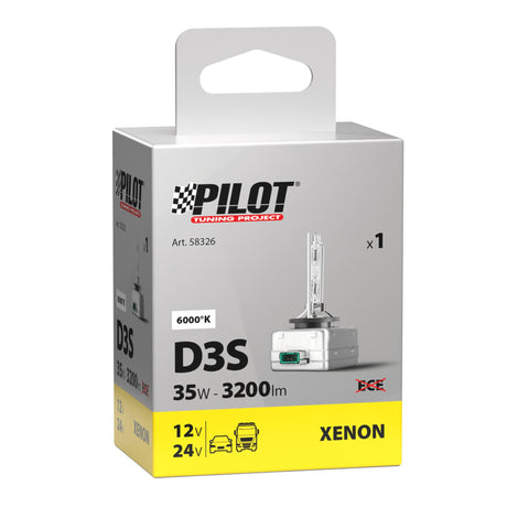 Pilot Lampada HID Xenon 6.000K - D3S - 35W - PK32d-5 - 1 pz - Scatola
