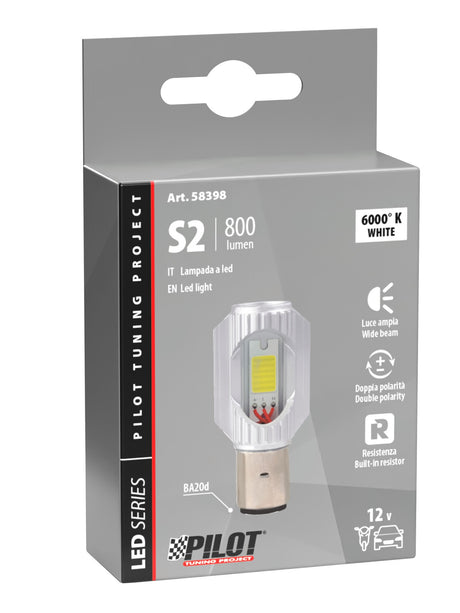 9-32V Mega-Led 2 2SMD x12 chip S2 BA20d 1pz Bianco Resistenza incorporata 58398
