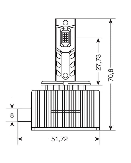 Pilot 12-24V Lampade a Led per conversione fari Xenon - (D8S) - 35W - 2 pz - Scatola