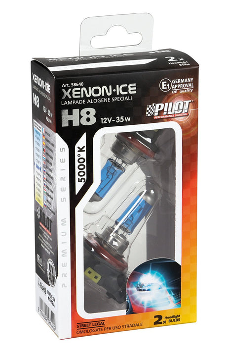 Pilot 12V Lampada alogena Xenon Ice - H8 - 35W - PGJ19-1 - 2 pz - Scatola