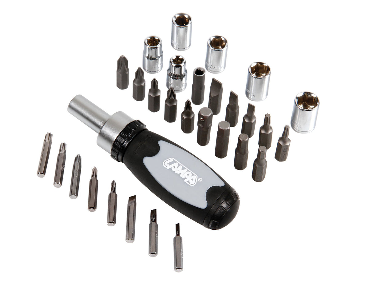 Lampa Set cacciavite con inserti e bussole, 30 pz 59553