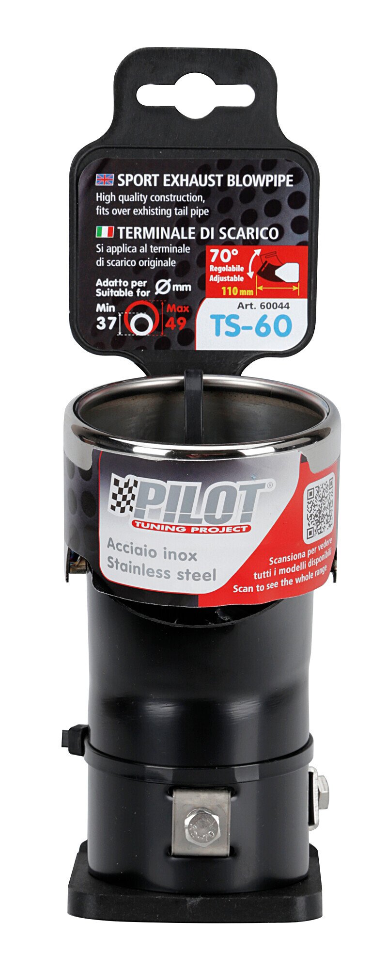 Pilot Terminale di scarico auto Gomito TS-60