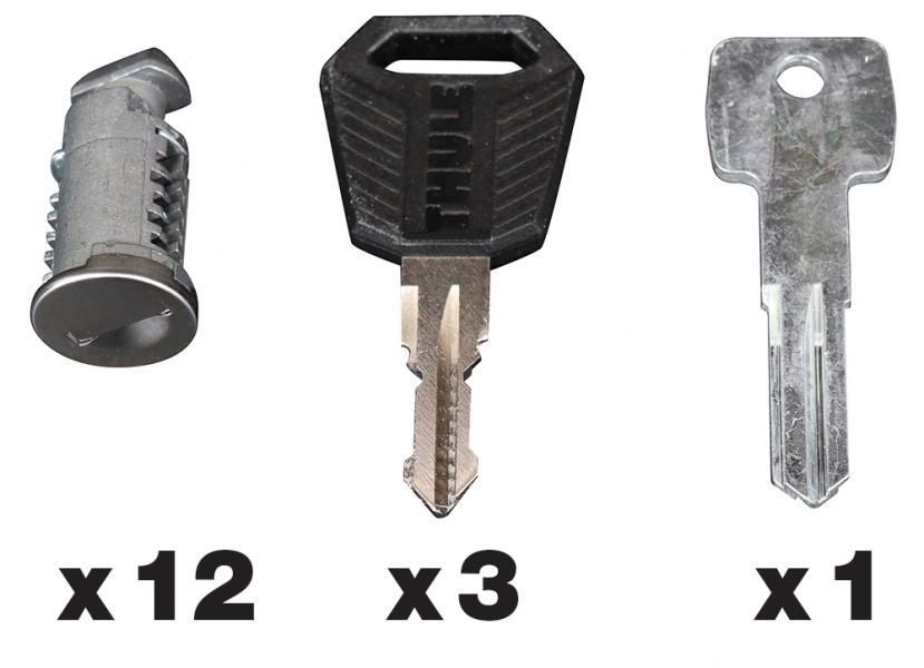 Thule 451200 Set mit 12 One Key System Schlössern