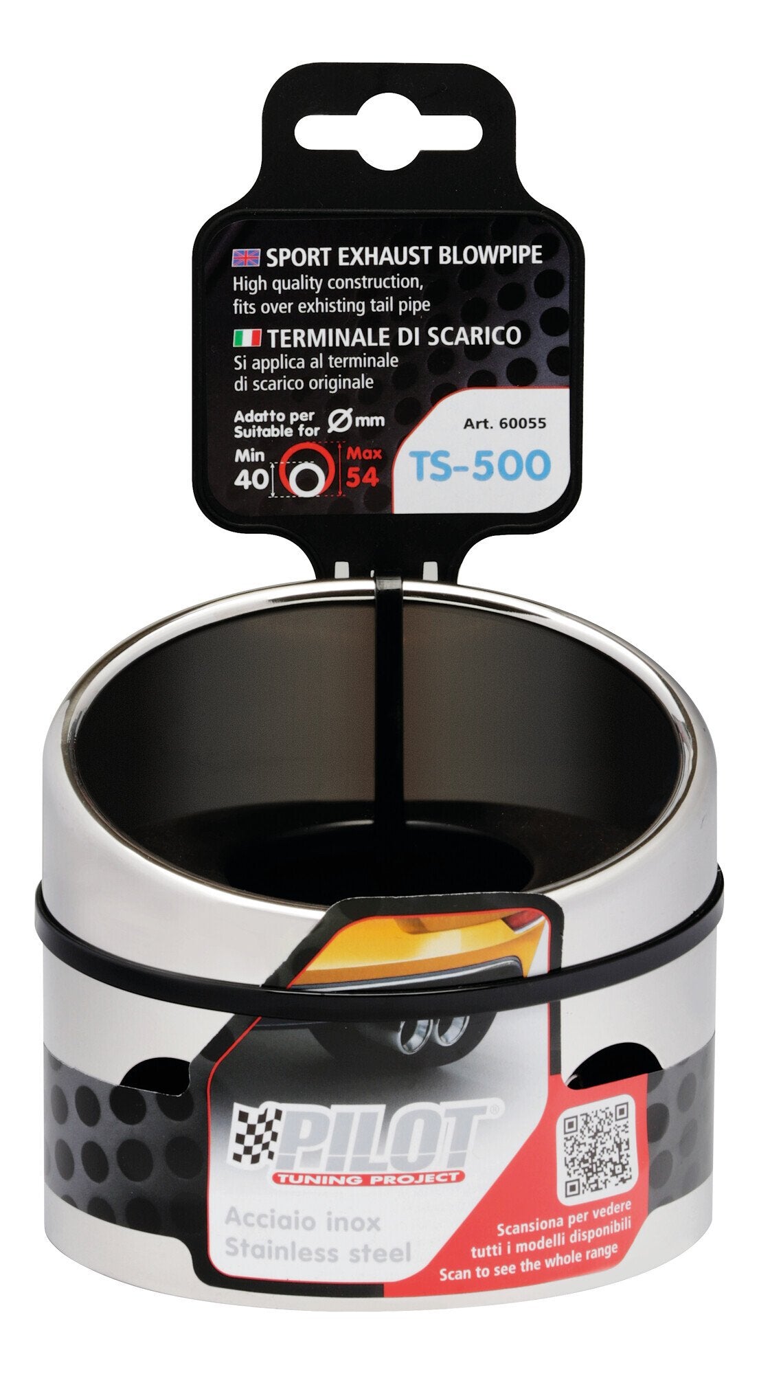Pilot Terminale di scarico auto Taglio Diagonale TS-500