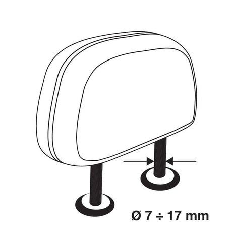 GRG-9 Compact griglia divisoria telescopica 4 elementi applicazione poggiatesta 60426