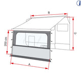 Fiamma Blocker Pro 350 Parete Frontale per Tendalino 200 cm
