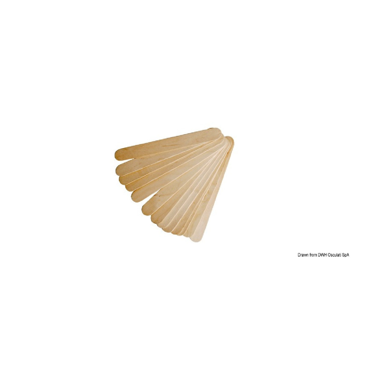 Osculati Stecchette per laminazione in legno di betulla 50 pz 65.533.06