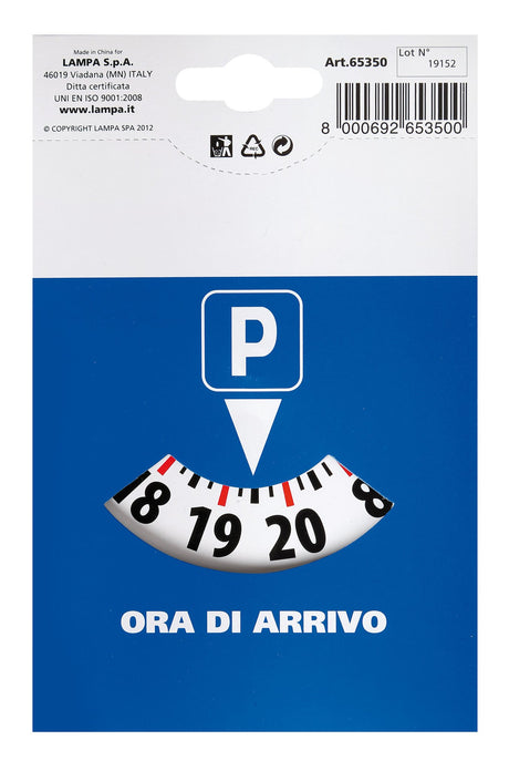 Lampa Disco orario europeo in cartoncino - 110x150 mm 65350