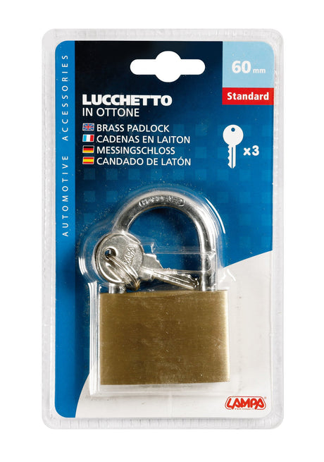 Lampa Standard, lucchetto in ottone - 60 mm 65422