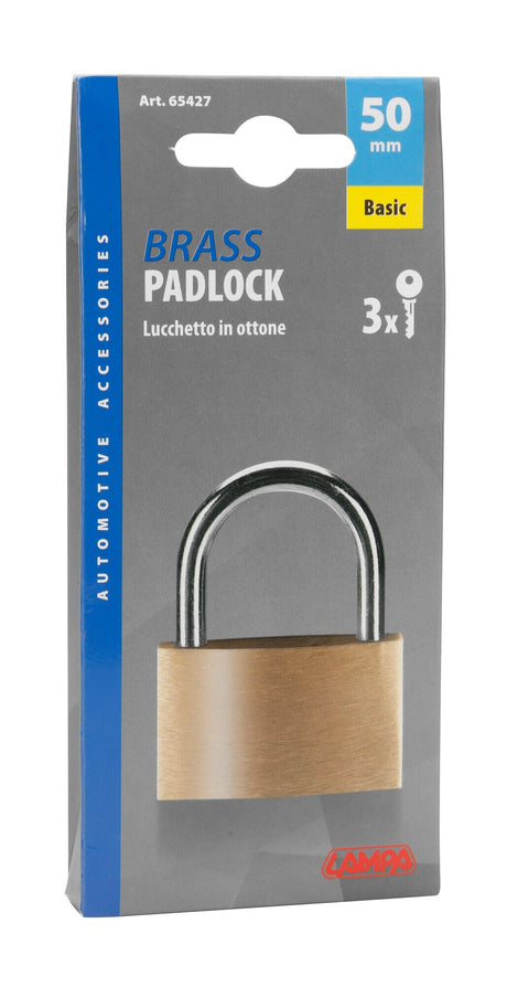 Lampa Basic, lucchetto in ottone - 50 mm 65427
