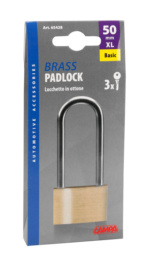 Lampa Basic, lucchetto in ottone - 50 mm XL 65428