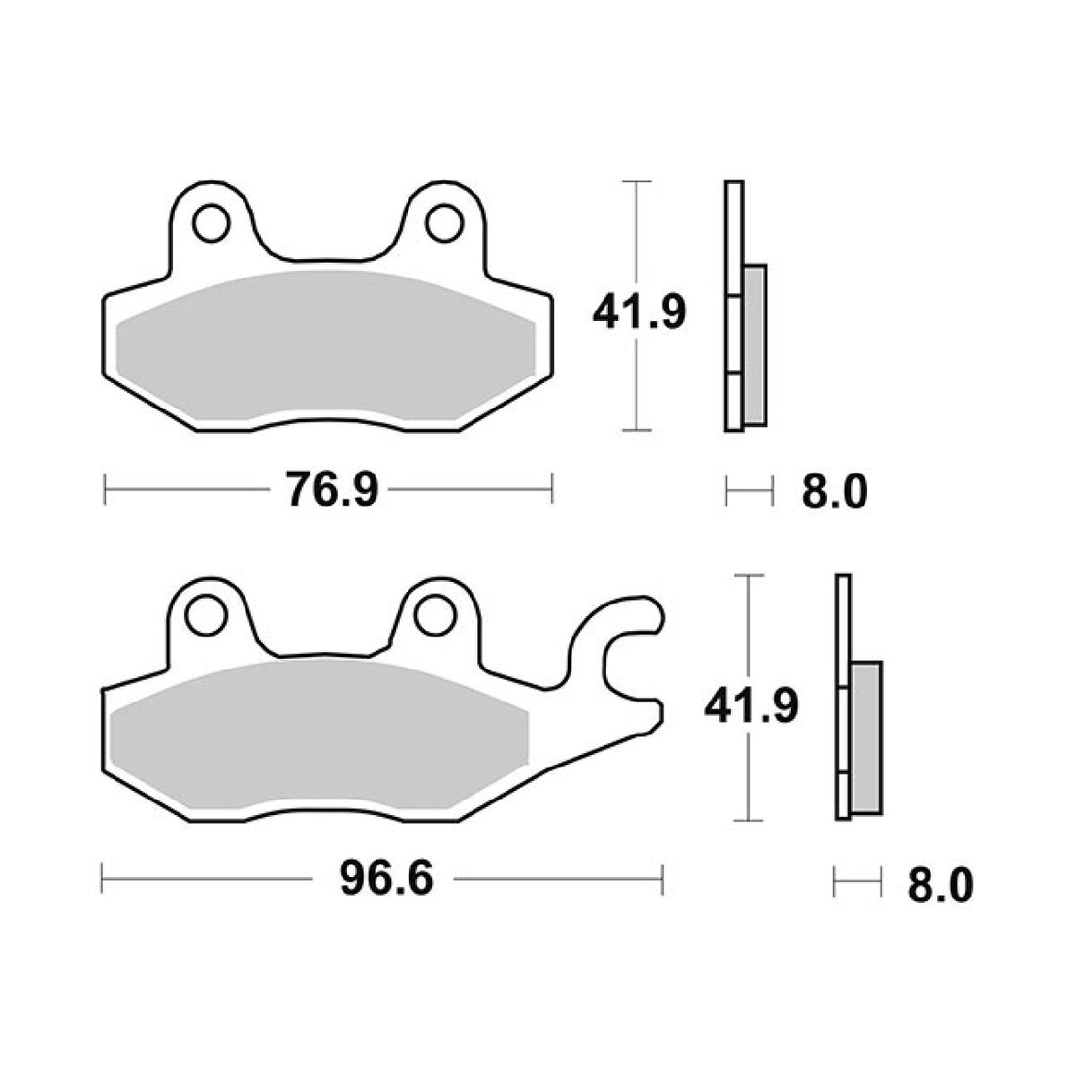 SBS 134HM Bremsbeläge für KYMCO People S 250 cm³ 06/08