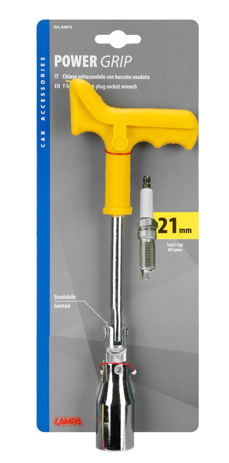 Lampa Power Grip, chiave svitacandele con bussola snodata - 21 mm 65872