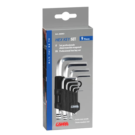 Lampa Set 9 chiavi esagonali maschio 66003