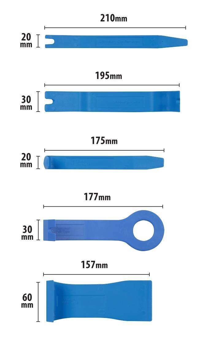 Lampa Remover set 5 pz, utensili professionali 66009