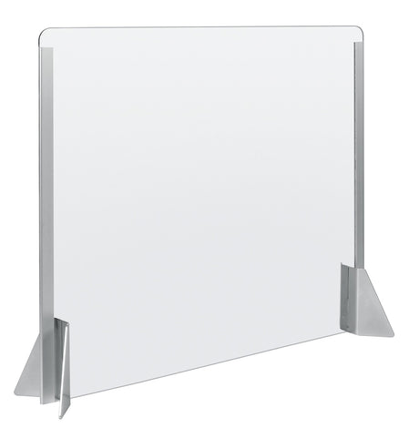 Schermo protettivo parafiato senza feritoia per banconi e scrivanie 660x560 mm 66932