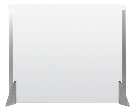 Schermo protettivo parafiato senza feritoia per banconi e scrivanie 660x560 mm 66932