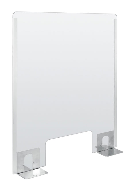 Schermo protettivo parafiato con feritoia per banconi e scrivanie 660x760 mm 66933
