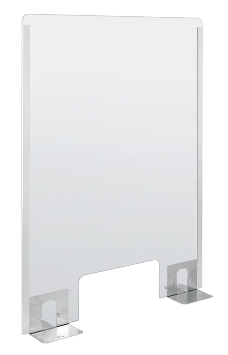 Schermo protettivo parafiato con feritoia per banconi e scrivanie 660x960 mm 66934