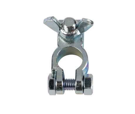 Lampa Morsetto batteria zincato; fissaggio cavo a capocorda con dado ad aletta - Polo positivo - Foro capocorda  10 mm 69907