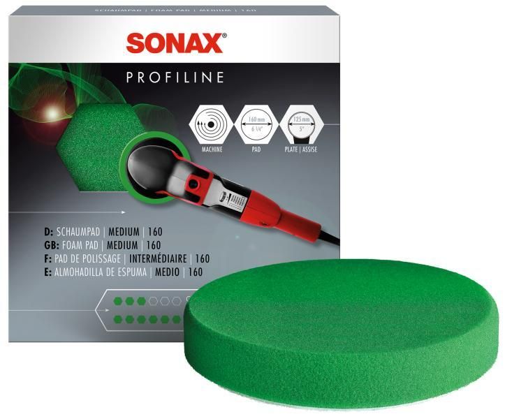Sonax Disco in spugna medio-dura per lucidatrice 160 mm