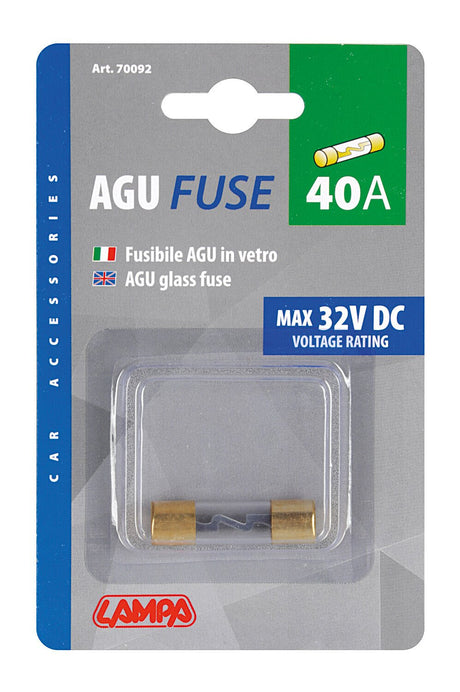 Lampa Fusibile AGU in vetro, 12/32V - 40A 70092