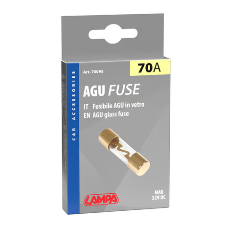 Lampa Fusibile AGU in vetro, 12/32V - 70A 70095