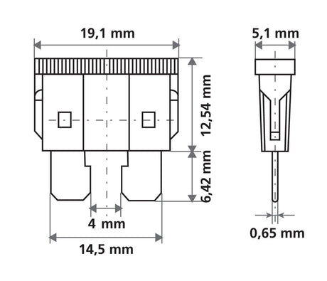 Lampa Smart Led, mix 10 fusibili lamellari con spia a led, 12/32V 70188