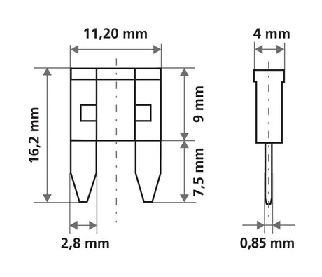 Lampa Smart Led, set 6 micro-fusibili lamellari con spia a led, 12/32V - 10A 70191