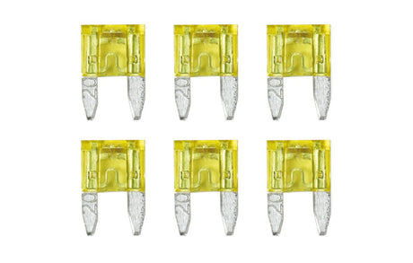 Lampa Smart Led, set 6 micro-fusibili lamellari con spia a led, 12/32V - 20A 70193