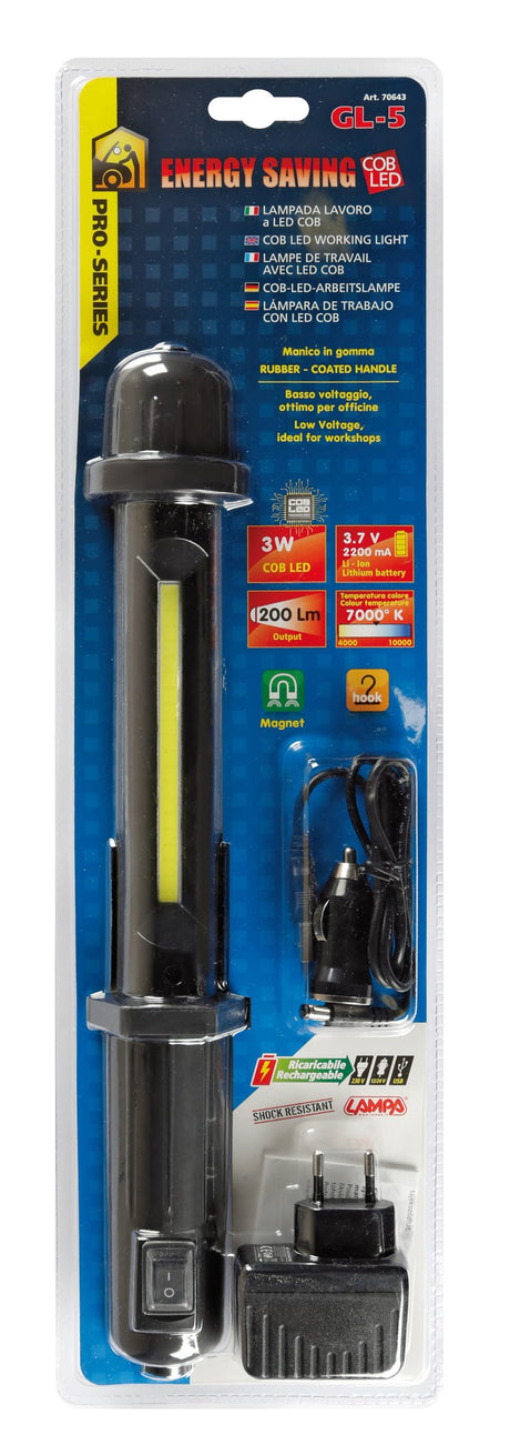 Lampa GL-5, lampada da lavoro ricaricabile a LED COB 70643