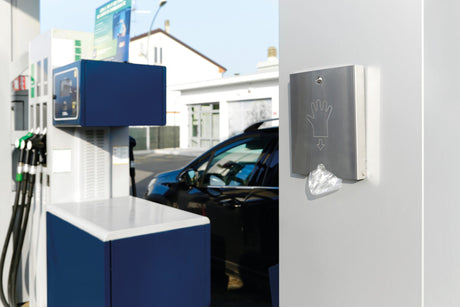 Lampa Dispenser in acciaio inox con serratura per guanti monouso 71414