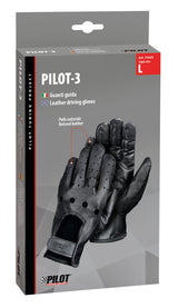 Pilot -3, guanti guida - L - Nero