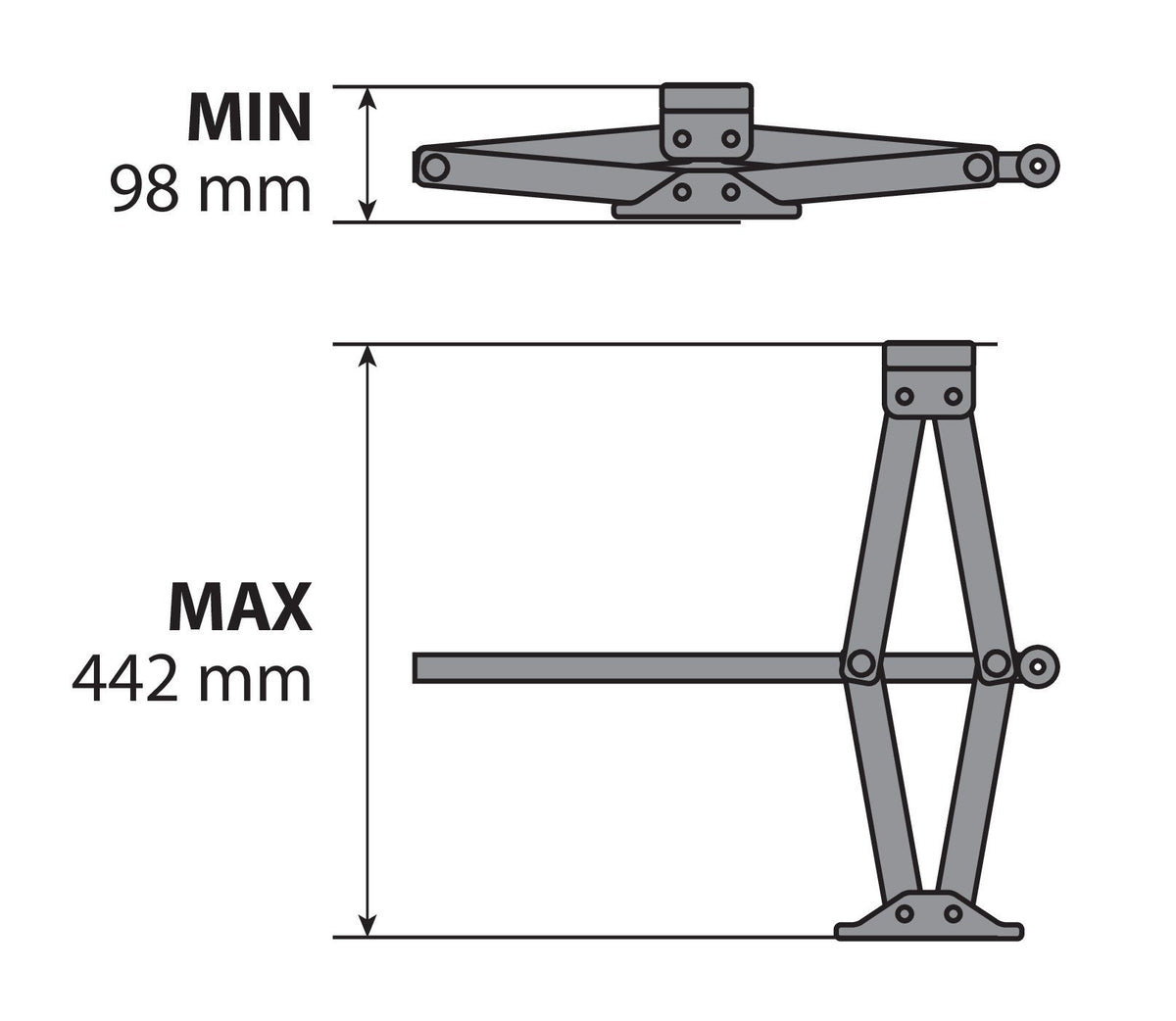 Lampa Cric a pantografo - 2.000 kg 71501