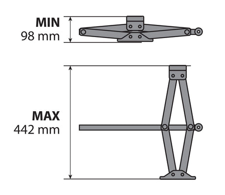 Lampa Cric a pantografo - 2.000 kg 71501
