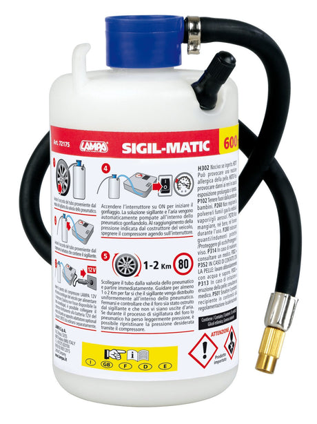 Lampa Sigil-Matic, kit liquido sigillante per pneumatici, 600 ml 72175