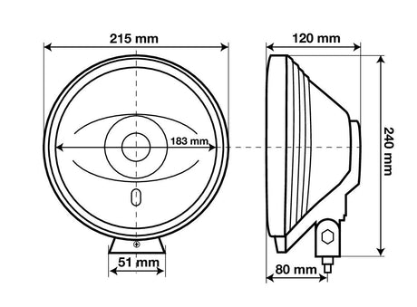 Lampa Angel-Eyes, Faro alogeno di profondità con luce di posizione a 8 Led - Bianco 72205