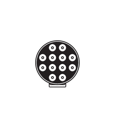Lampa Orion, proiettore supplementare a 12 Led - 9/36V -  215 mm - Nero 72247