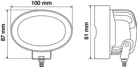 Lampa WL-23, faro lineare di segnalazione - 10/80V - Luce blu 72278
