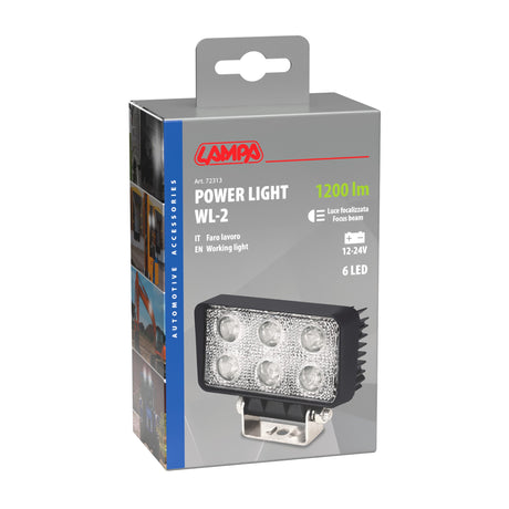 Lampa WL-2, faro ausiliario a 6 Led - 10/30V - Bianco 72313