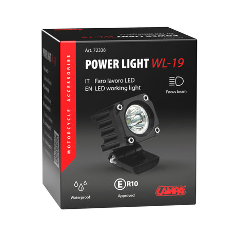 Lampa WL-19, faro ausiliario a 1 Led - 9/32V - Luce focalizzata - Bianco 72338
