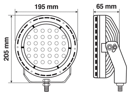 Lampa Bextar, proiettore supplementare a 62 Led - 10/30V -  195 mm 72352
