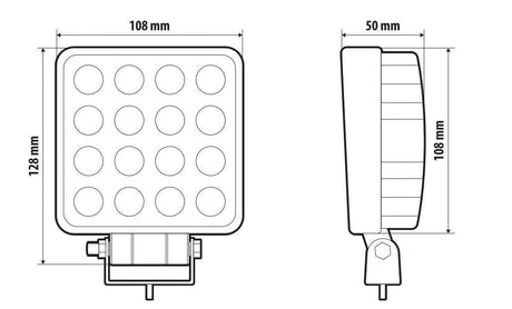 Lampa WL-31, faro ausiliario a 16 Led - 12/24V 72355