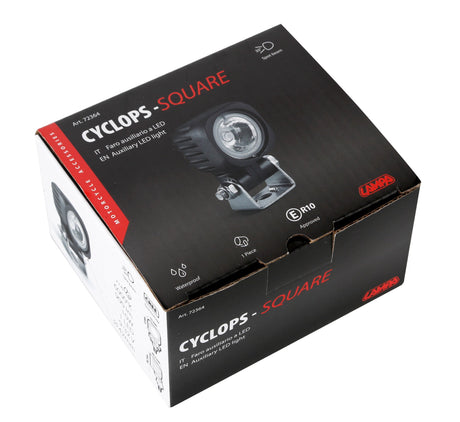 Lampa Cyclops-Square, faro ausiliario a 1 Led - 9/32V - Luce focalizzata 72364