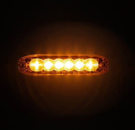 Lampa Luce di segnalazione multifunzione a 6 Led, 12/24V - Arancio 72995